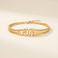 Pulseira de Corrente Dourada com Nome Personalizado